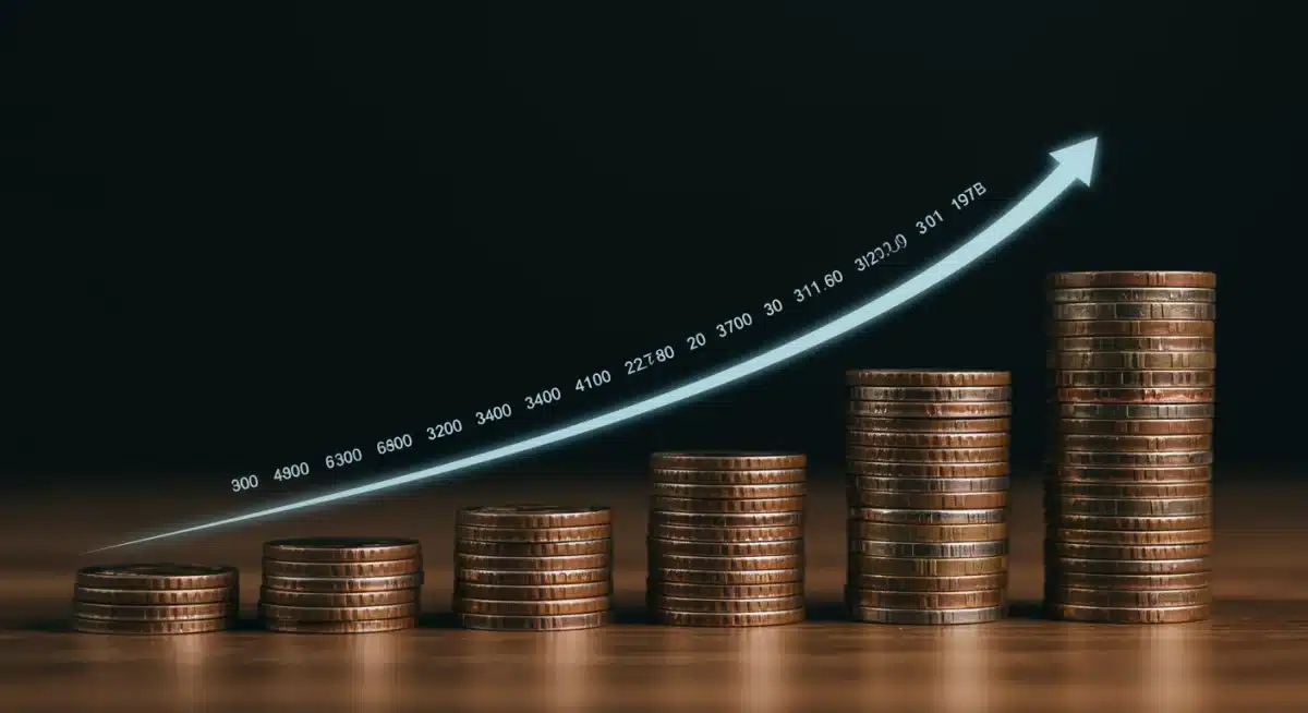 Compounding interest growth for retirement savings
