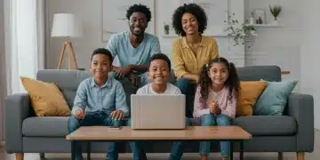 ERAP 2025: Access Up to 18 Months of Rent and Utility Support Relieved family in living room after receiving rental assistance