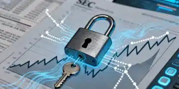 Secure digital lock key financial chart representing 2026 SEC regulations compliance