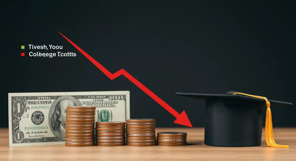 Financial savings chart showing reduced college tuition costs due to dual enrollment credits.