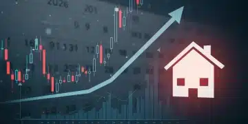 Graph showing rising interest rates impacting a house, symbolizing mortgage changes.