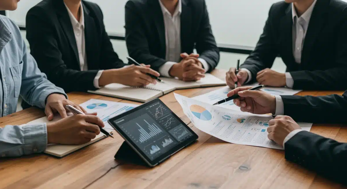 Executives discussing compliance with new tech regulations