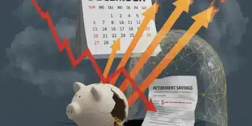 Graph showing inflation impacting retirement savings in 2026