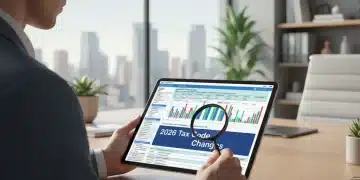 Person analyzing 2026 tax code changes on a tablet, focusing on financial optimization.