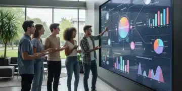 Students analyzing data to choose college major